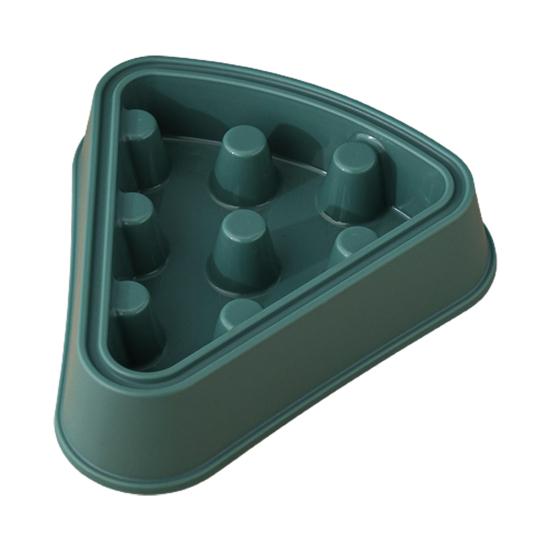 

Кормушка для домашних животных, легко моется, гладкий контур пиццы, твердый рисунок, предотвращает удушье, PP темно-зеленого