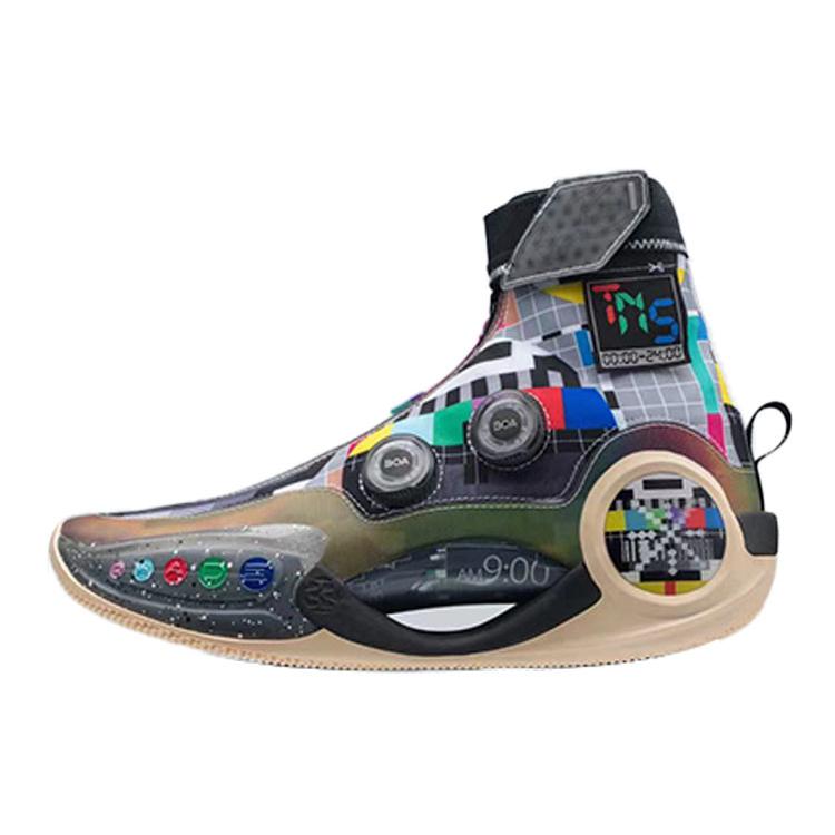 Li Ning WOW 9 Infinity Basketbalové boty Pánské Vysoké Černé/Vícebarevné ABER003-2