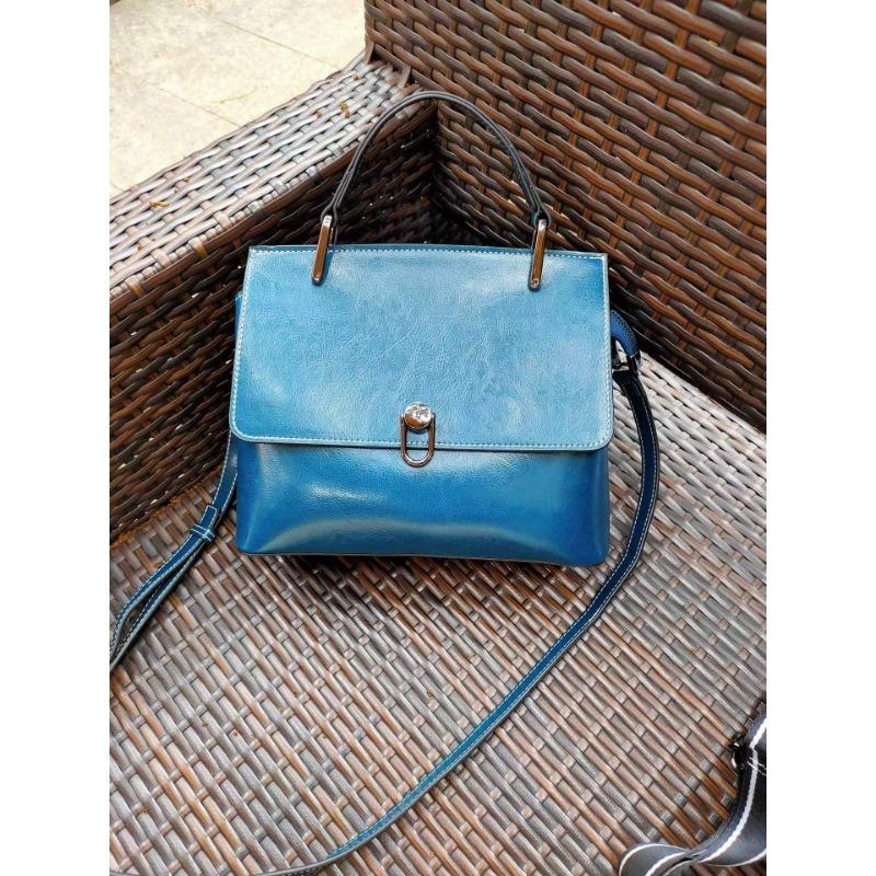 Dámská kabelka z pravé kůže, jarní a letní, ruční, přes jedno rameno, crossbody, velká kapacita, módní a všestranná