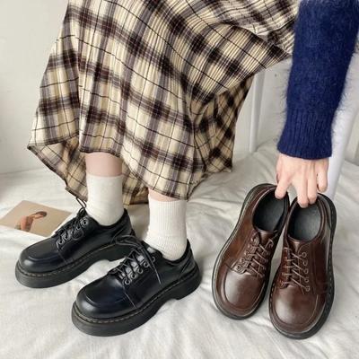 Japanese School Flats Shoes Jk Student Shoes Girls Women Kawaii Lolita Soft Girl Round Toe Lolita Platform Mary Jane Shoes