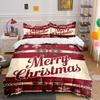 Merry Christmas Festive Design Bedding Duvet Cover Set Duvet Cover Pillowcases  (1*Duvet Cover 2*Pillowcases, Without Duvet Insert)