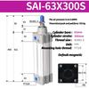 Air Cylinder SAI50 SAI63 Standard Double Acting Pneumatic Cylinder SAI50X100S SAI63X200S SAI50X150S SAI63X300S SAI50X75S 400 500