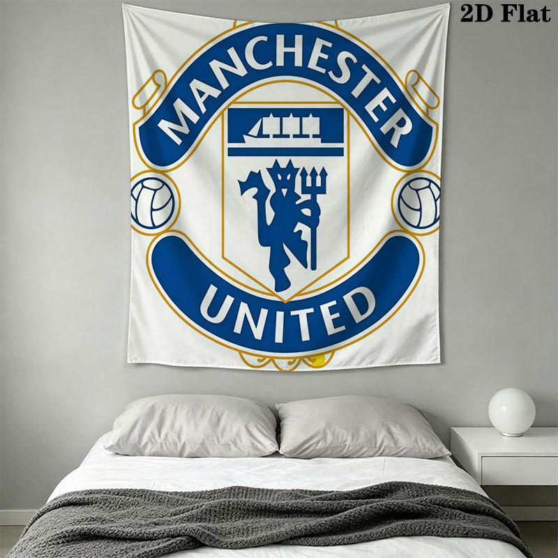 Man Utd K Wall Hanging Printed Fabric Blanket Decorative Tapestries for Bedroom Living Room Home Decor
