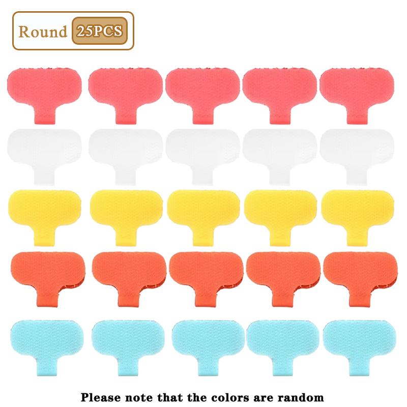 5-100PCS Cable Label Magic Tape Writable ColoredCable Identification Strap Self AdhesiveWire Management Classification Organizer