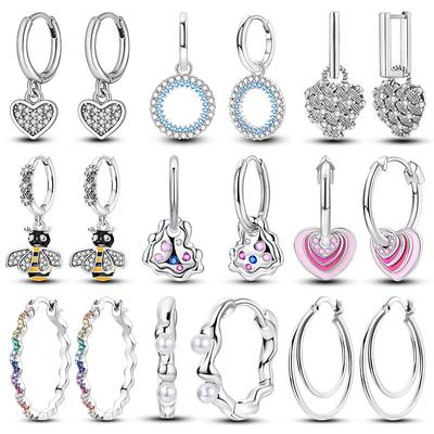 Copper Plated Woman Hoop Earring Original Pendientes For Jewelry Gift Fashion Eardrop
