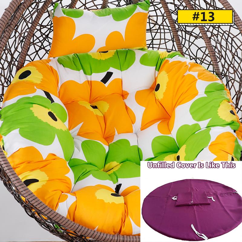 Hanging Swing S/L Unfilled or Filled Egg Basket Seat Chair Cushion Cover (NO Chair)Papasan Round Detachable Pillow Home Patio
