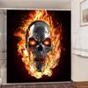 Skull Shower Curtain Waterproof Polyester Fabric Gothic Halloween Sexy Woman Love Print Shower Curtain Cortina De La Ducha