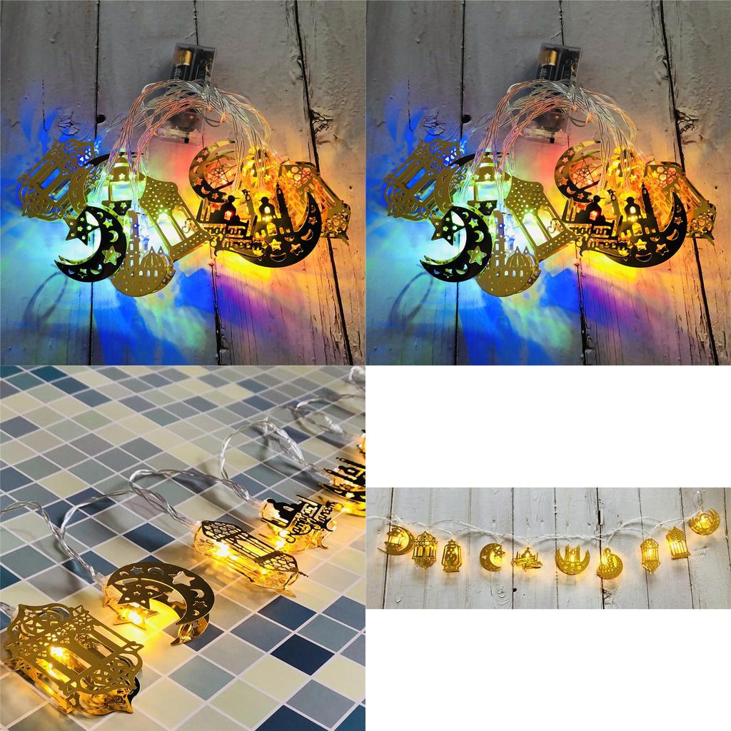 Radiant Moon Star Islam Muslim Led String Light For Eid Mubarak Celebrations