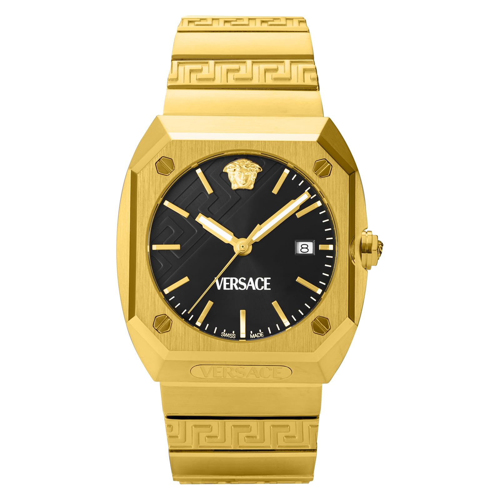 

Versace Antares VE8F00424 Gold Watch Men s [Used] чорний