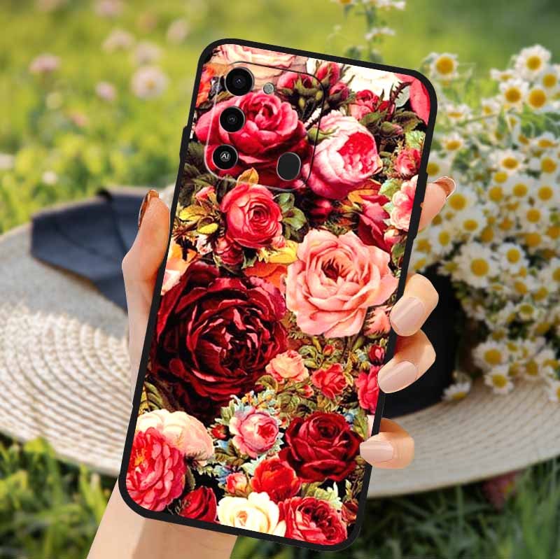 For Tecno Spark GO 2022 Case 2024 Cat Cartoon Soft TPU Silicone Phone Case For Tecno Spark 8C Cover Protective Spark8C KG5k KG5j