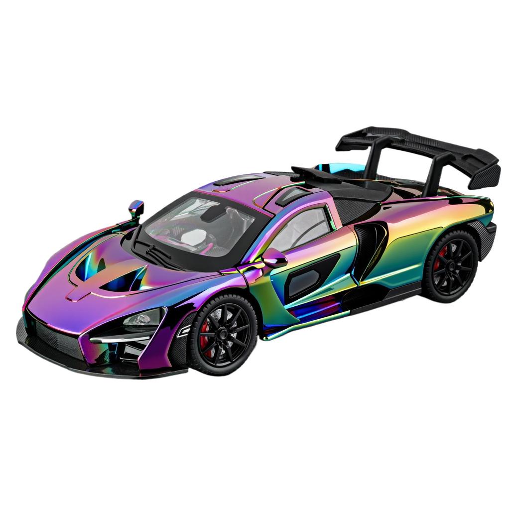 1/24 McLaren Electroplated Version of Senna Alloy Car Model Pull Back Children's Fun Play Parent-child Interactive Car