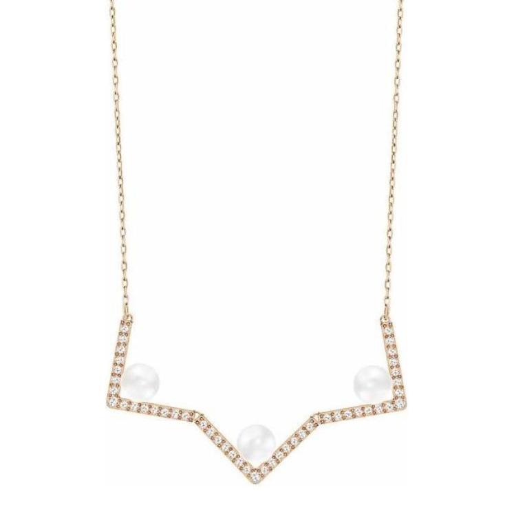 Swarovski Edify Inlaid Design Crystal Necklace Women necklace Gold 5197179 Box (Random Color)