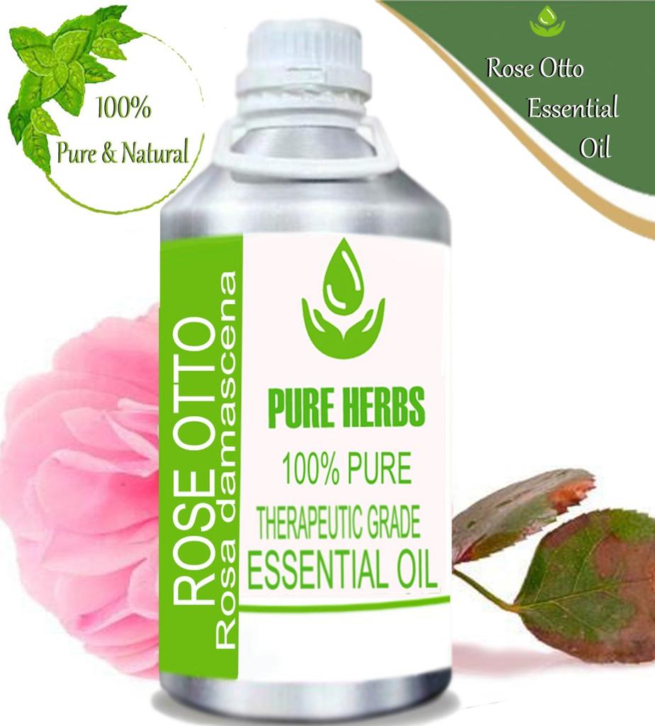 Pure Herbs Rose Otto 100% Pure & Natural Rosa Damascena Essential Oil UKZA 651