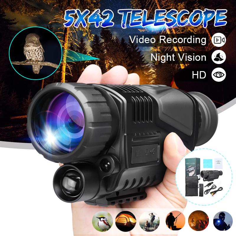 Buy 5x42 Digital Night Vision Monocular FMC Infrared Telescope Video