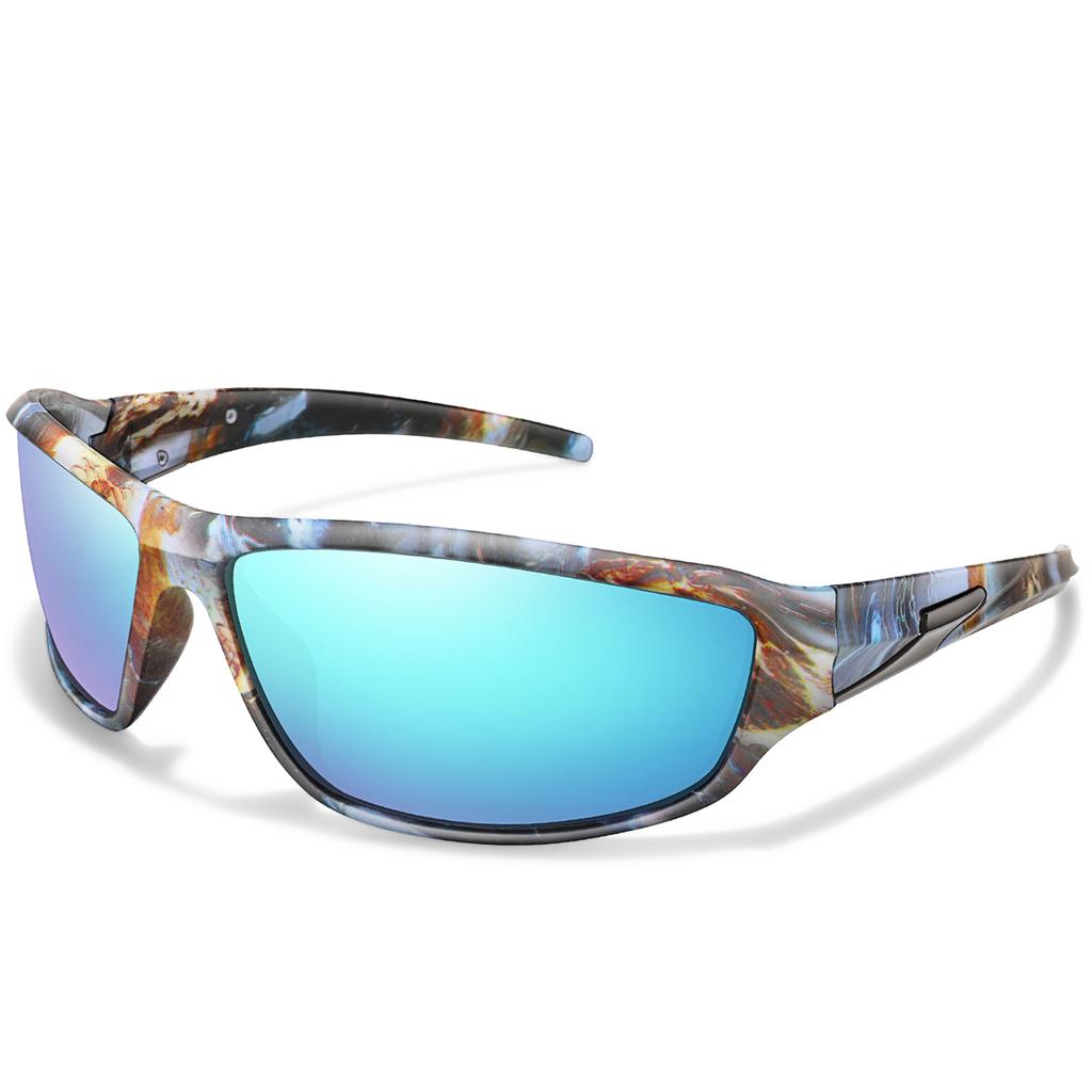 Lunettes de soleil de pêche polarisées UV400 pour hommes femmes Lunettes de sport Vélo Course à pied Randonnée Extérieur