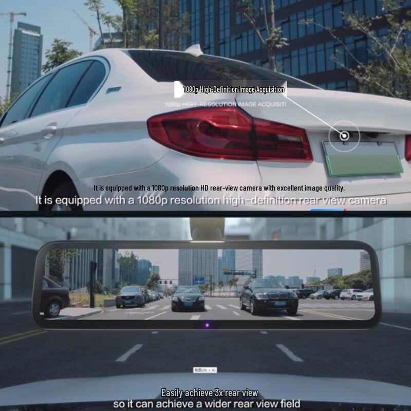 Hikvision M1 9-inch Streaming Rearview Mirror Dash Cam (CN version)