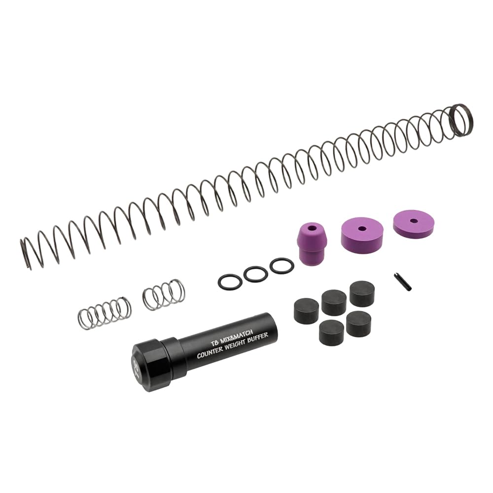 Ryohin Buhin Tokyo Marui MWS Compatible T8 Adjustable Recoil Buffer Recoil Spring Custom Kit V2 with Adjustable Spacer (for TM GBB M4 Series)