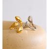 Yhpup High Quality Smooth Stainless Steel Geometric Casting Ring Gold & Platinum Plated Distinctive Daily Wear Finger Jewelry