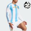 New Adidas Free Shipping With AdiClub Argentina 24 Long Sleeve Home Authentic Jersey IP8383