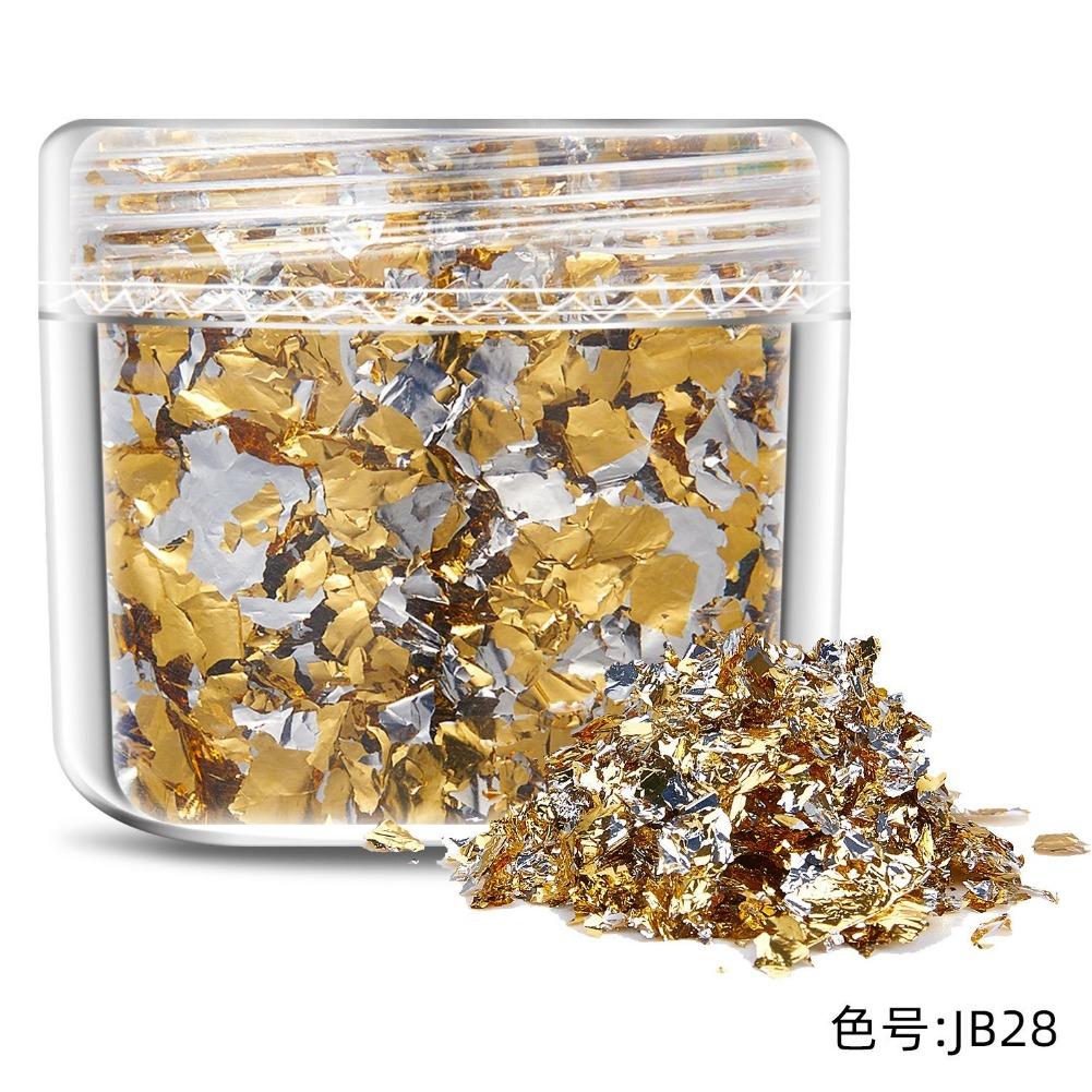 

Набір золотого листя – Пластівці, Блискітки, Глітер та Папір з фольги для DIY виробів з епоксидної смоли, Силіконові форми, Нейл-арт, Ювелірні вироби та Креативний декор JB-28 різнокольоровий