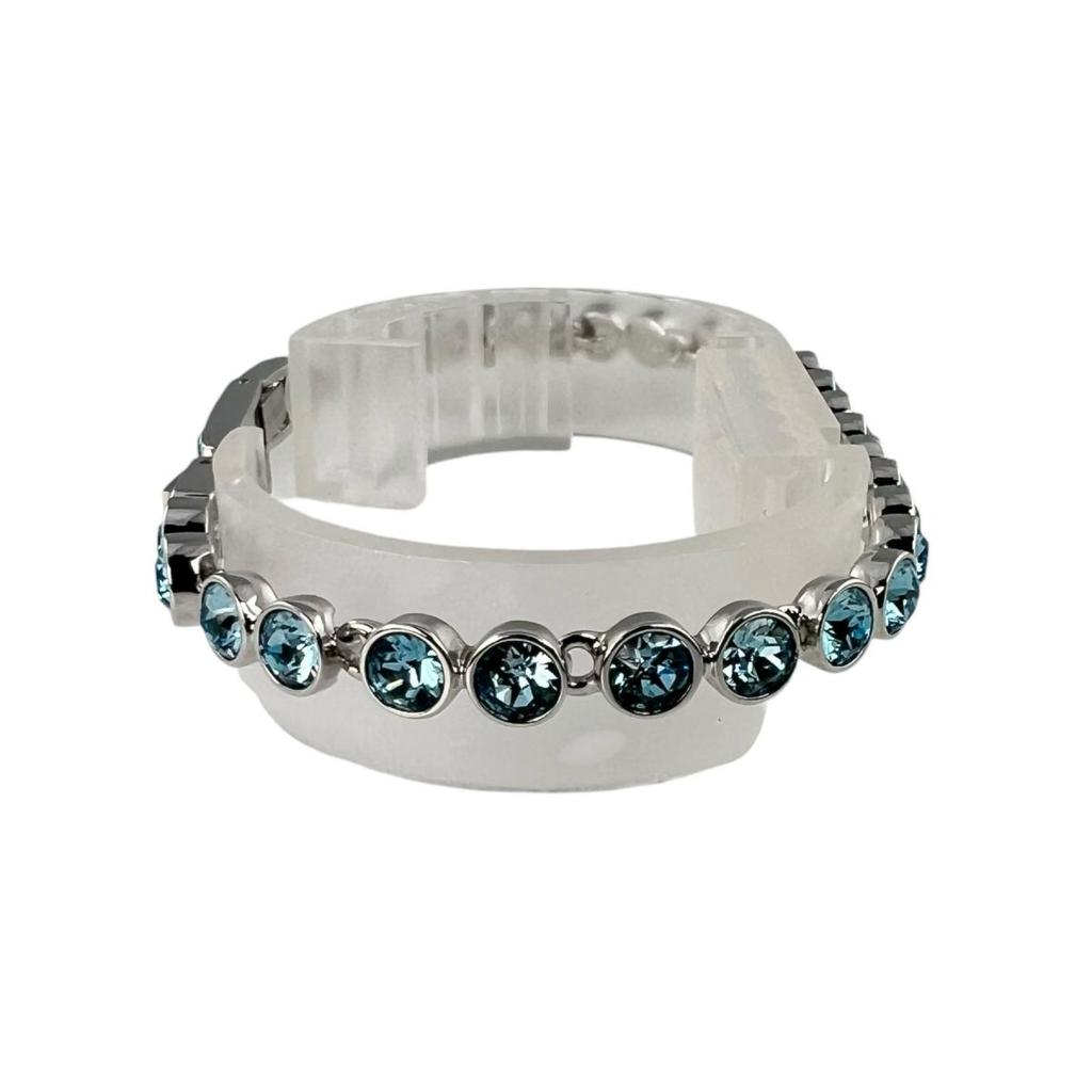 SWAROVSKI Tennis bracelet Rhinestone bracelet Swarovski blue Women Used