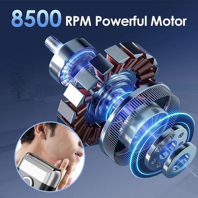 Mini Electric Shaver for Men Rechargeable Beard Shaver 3 Floating Blade Heads Barber Hair Trimmer Face Care Shaving Machine