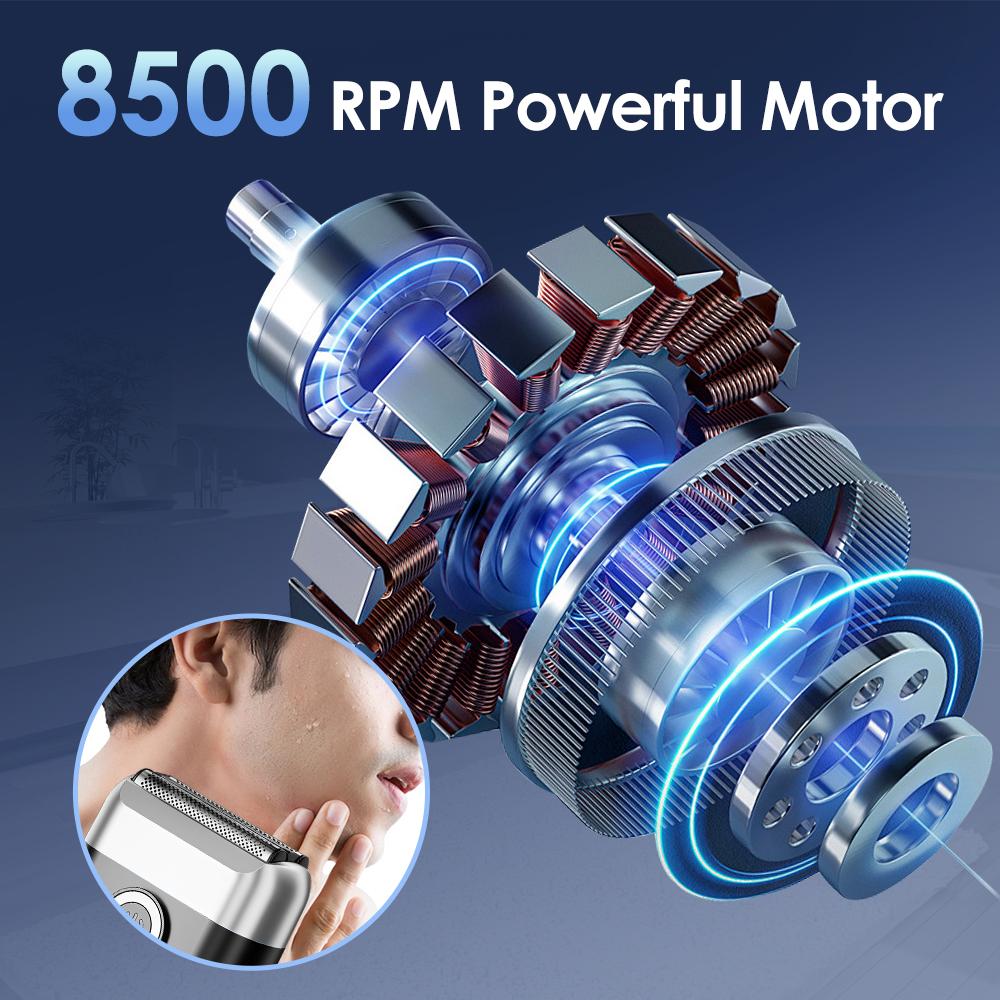 Electric Shaver for Men 3 Floating Blade Heads Beard Shaver Cordless Men's Shaver LED Display Face Shaving Beard Trimmer