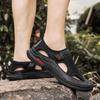 Men's Tide Summer New Style Leather Toe Cap Outdoor Leisure Sports Hollow Breathable Sandals Beach Shoes Handmade Mesh Men Shoes