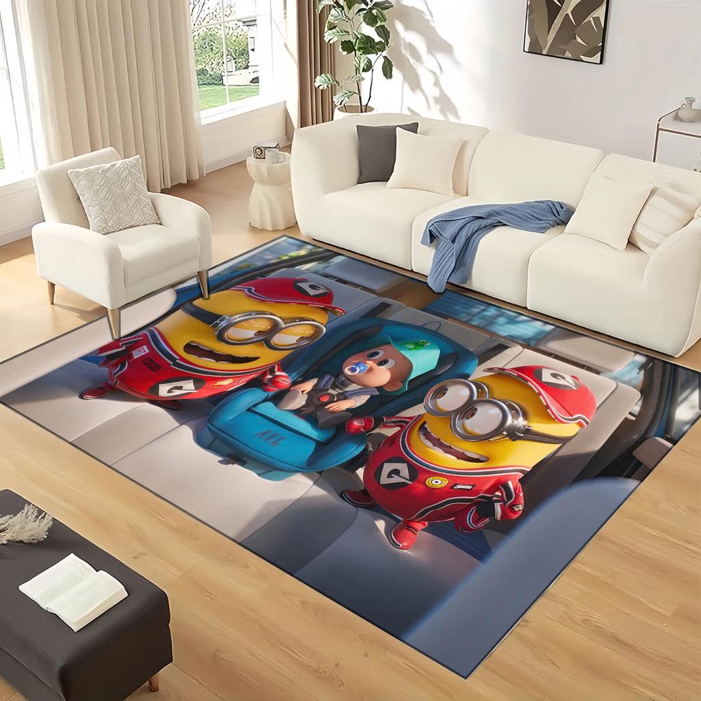 Minions Cartoon Carpet Rug for Living Room Bedroom Home Sofa Decoration,kids Play Non-slip Floor Mat Christmas Gift