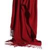 Imitation Cashmere Scarf for Women Winter Warm Thickened Solid Color Unisex Burgundy Dark Red Solid Color Tassel Scarf