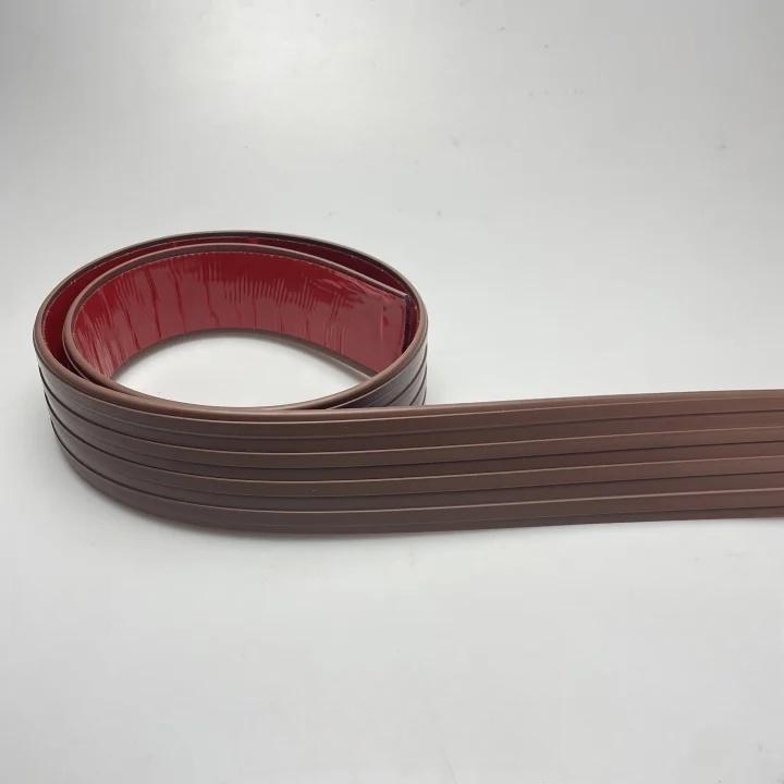 

1PC 1m/39.37inch Doorway Threshold Ramp Self-adhesive PVC Rubber Ramp Wear-resistant Striped Stair Anti Slip Tape 50mm коричневий