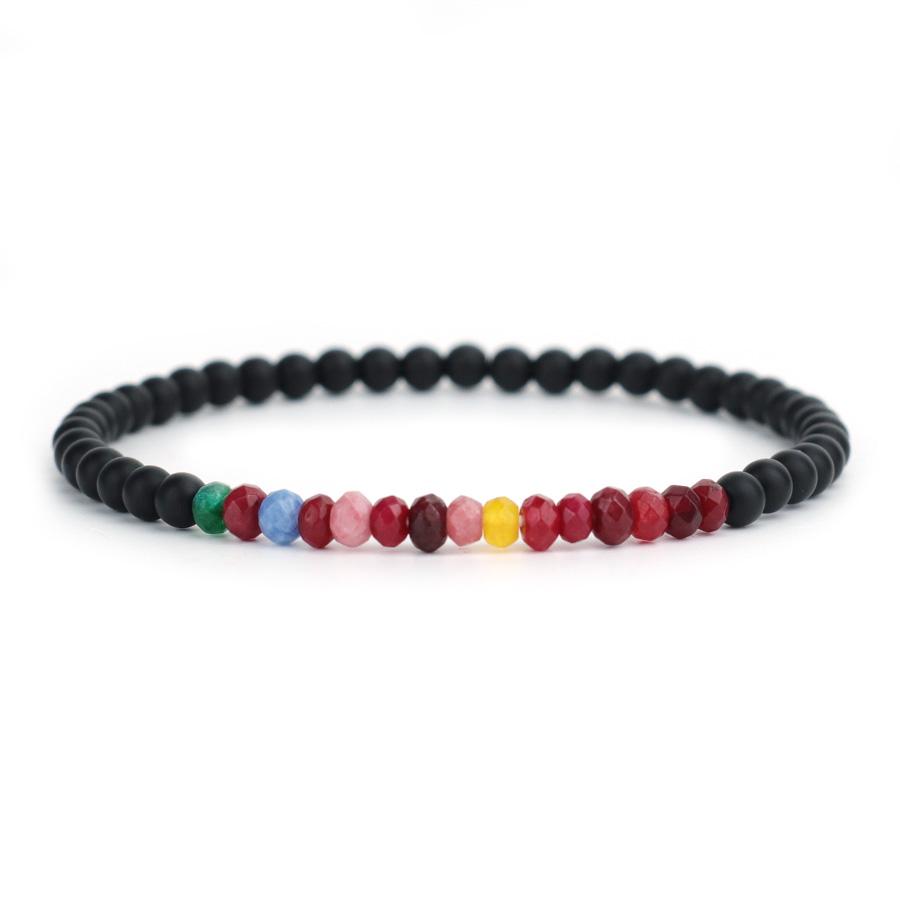 

Noter New Fashion 4mm Strand Bracelet Unisex Black Onyx Stone Yoga Meditation Healing Braclet Versatile Daily Accessories Joias
