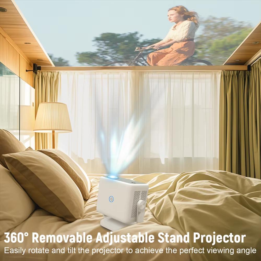 Projektor Velec s certifikací Netflix Android 13 4K Nativní 1080P 650ANSI S automatickým ostřením Wifi6 BT5.2 360° Domácí Venkovní Projektor