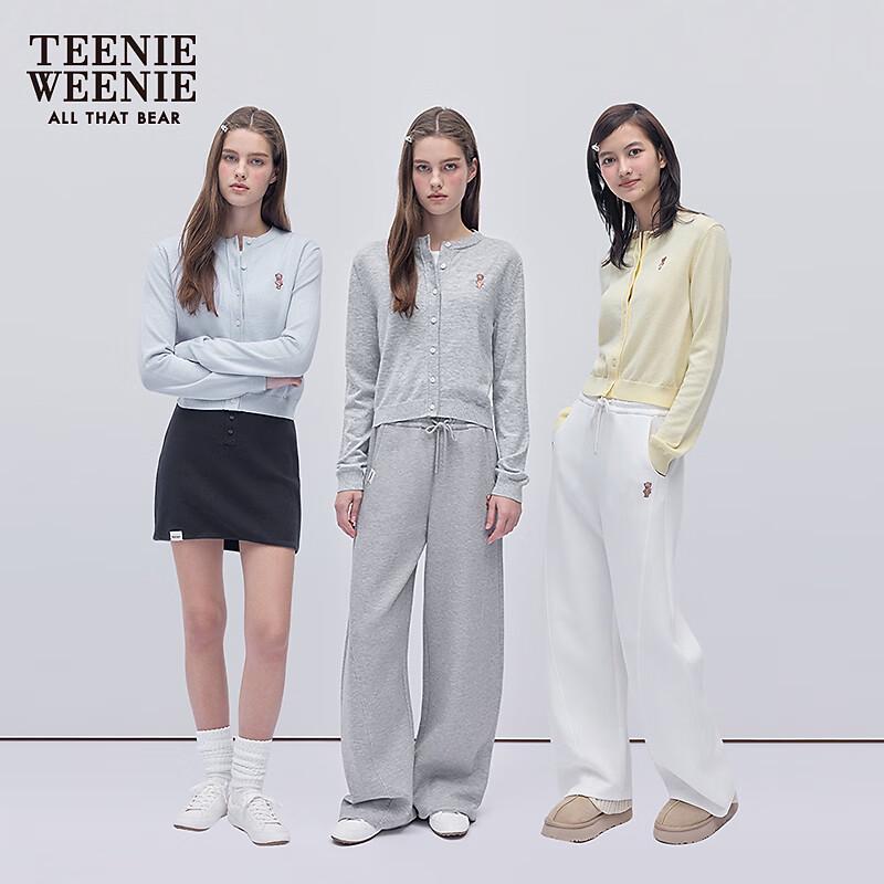 Teenie Weenie Bearnova Women's 2025 Winter Embroidered Knit Cardigan