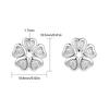S925 Sterling Silver DE Color Lab-Grown Diamond Heart Petal Stud Earrings
