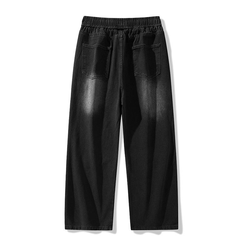 

Мужские осенние джинсы летние американские нишевого дизайна с ощущением свободы, прямые, широкие, повседневные и универсальные брюки в пол 3XL