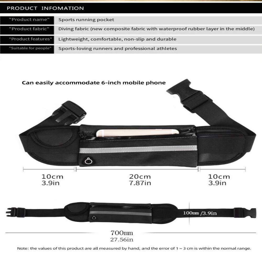 Running Accessories Mini Running Belt Bag Sports Waist Bag Mobile Phone Waist Bag Fitness Bag