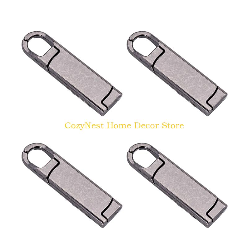 92MF 4Pcs Zippers Puller Replacements Detachable Zippers Puller Sliders for Clothing
