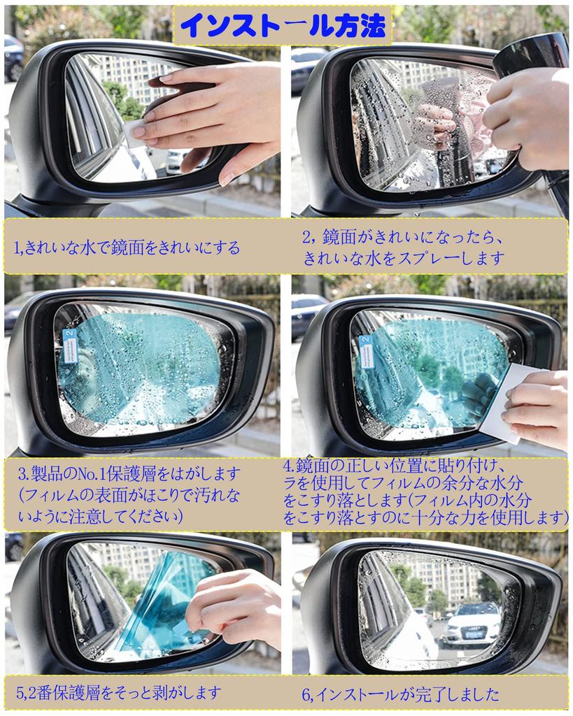 Waterproof film for car rearview hydrophilic rearview mirror side mirror Fits Suzuki New Solio New Solio Bandit New Jimny Jimny Sierra SX4 Baleno