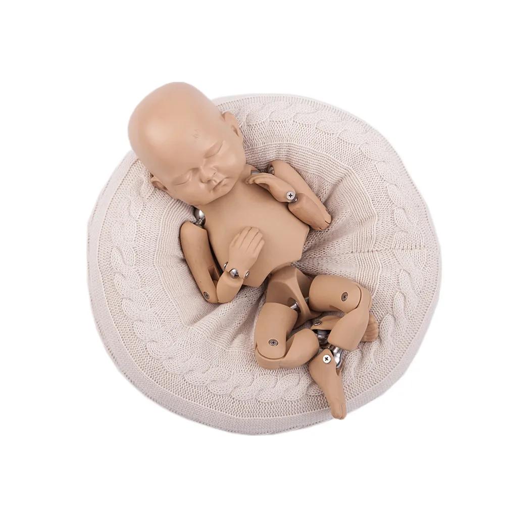 Newborn Photography Props Sofa Wraps Mat Cushion Crochet Bean Bag Baby Photo Shoot Basket Filling Posing Assist Accessories