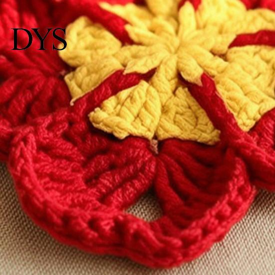 Absorbent Tableware Pads Handmade Crochet Flower Coasters for Drinks, Thermal Insulation Table Mat Cute Desk Decor Accessories Coffee Mugs And