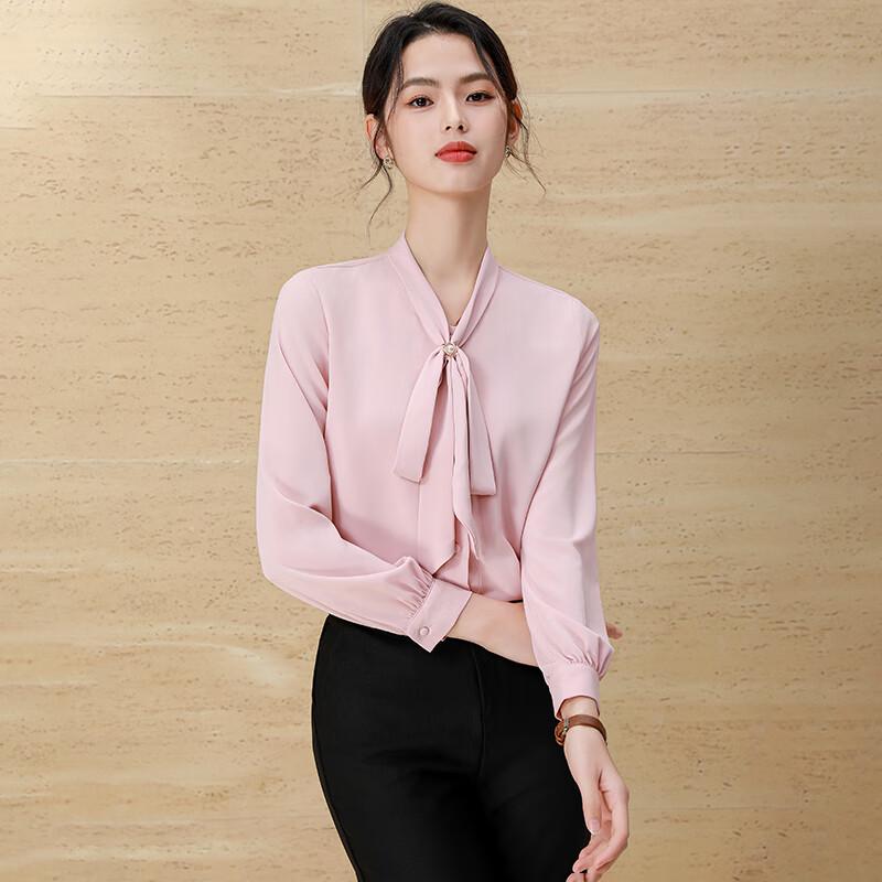 Troyman Women s Scarf Collar Long Sleeve Bow Blouse 3XL