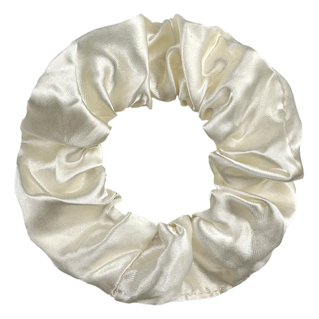 Seidensatin Scrunchies Damen Einfarbig Haargummi Elegant Pferdeschwanzhalter Gummiband Elastisches Haarband Haaraccessoires