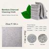 5pcs/10pcs Natural Bamboo Fiber Dish Towels, Highly Absorbent & Lightweight Reusable Cleaning Cloths, Modern Grey Kitchen Towel