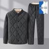 Warm Men's Winter Jacket & Pants Set with Lambswool Lining for Dad/Elderly