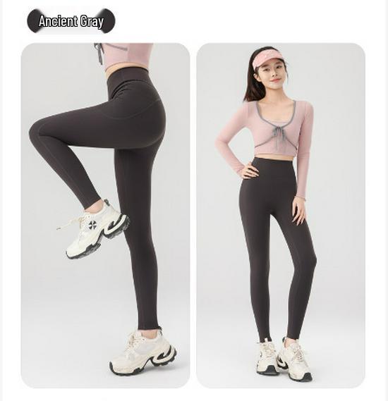 

2026 Early Autumn Nude Feel Stretch Yoga Pants: Comfortable, Non-Slip, Hip-Lifting, Pocket Cropped Fitness Pants L (60-70 kg)