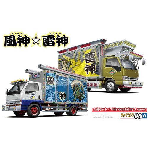 Aoshima Bunka Kyozai 1/32 The Decotora Series No. 3 Fujin and Raijin Plastic Model