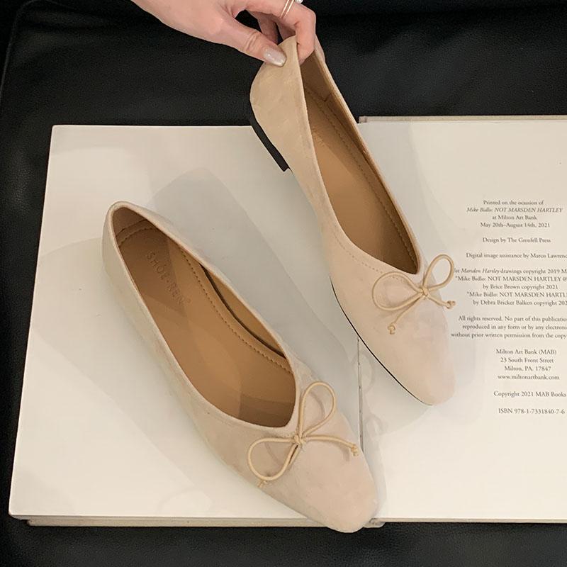 Mode Schuhe Spitzschuh Damen Slipper Ballerinas Mit Schuhen Sommer Frühling Weiblich Flach Modisch Schmetterlingsknoten Damen Ballerinas