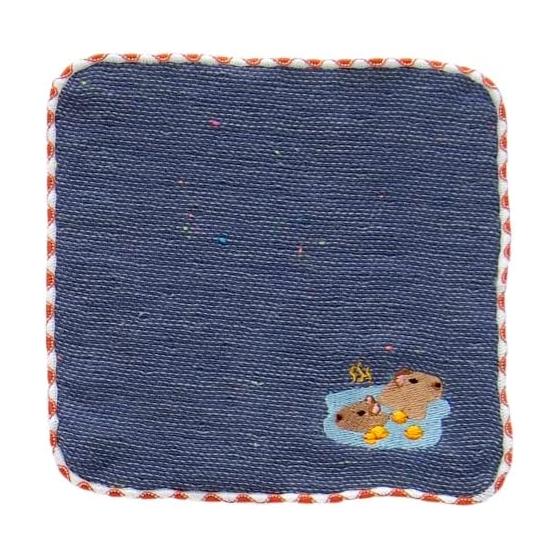 Tanaka Sangyo Imabari Towel mama&me LAZY ANIMALS Детский платок Темно-синий (Капибара) 1616 см MM2201-0060-43