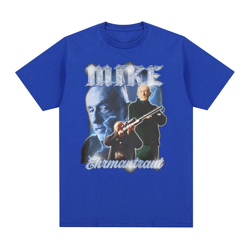 Mike Ehrmantraut Breaking Bad T Shirt Better Call Saul Graphic Print T-shirts Men's Vintage Cotton Short Sleeves Gothic T Shirts